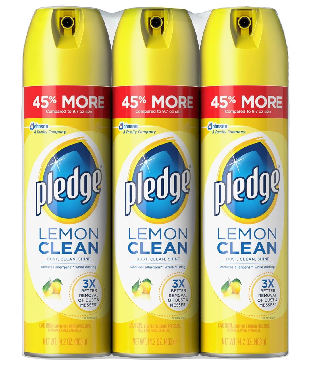 Product of Pledge Lemon Clean Furniture Polish, 3 pk./14.2 oz