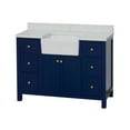 thumbnail image 6 of Yorkshire 48" Farmhouse Bathroom Vanity with Royal Blue Cabinet and Engineered Marble Top, 6 of 6