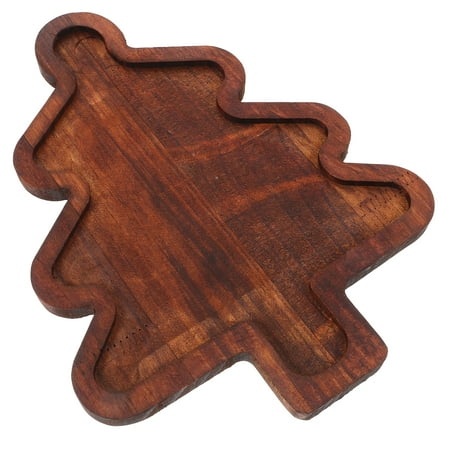 

Christmas Tree Tray Decorative Serving Tray Wood Snacks Container Party Snacks Tray Christmas Tree Shape Plate
