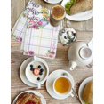 thumbnail image 4 of Happy Easter Kitchen Dish Towels for Drying Dishes Set of 3, Watercolor Floral Daisy Wreath Eggs Colorful Plaid Waffle Weave Microfiber Hand Tea Bathroom Towels Quick Dry & Absorbent Towel 15.7x23.6, 4 of 7