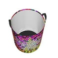 thumbnail image 3 of Balery Colorful Tie Dye Stained Glass 3 Round Laundry Basket with Handles Waterproof Freestanding Laundry Hamper for Clothes Toys in the Dorm and Family-Medium, 3 of 8