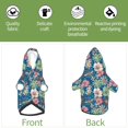 thumbnail image 6 of Fotbe Colorful Flowers Print Small Dog Sweater Hoodies Pet Grey Hooded Soft Fleece Sweatshirts with Pocket Fall Winter Puppy Cat Sweaters Warm Clothes-Large, 6 of 7