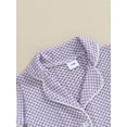 thumbnail image 6 of Biekopu Baby Boys Girls Jumpsuits Short Sleeve Lapel Collar Button Down Textured Rompers Newborn Pajamas, 6 of 8