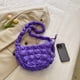thumbnail image 2 of Bolsas de vagabundo para mujer, bolsa de pecho de ocio acolchada coreana, bolso de mano (púrpura) Likrtyny Para Estrenar, 2 of 9