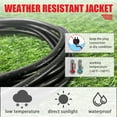 10 Ft Outdoor Extension Cord 16/3 SJTW Black Electrical Cable with 3