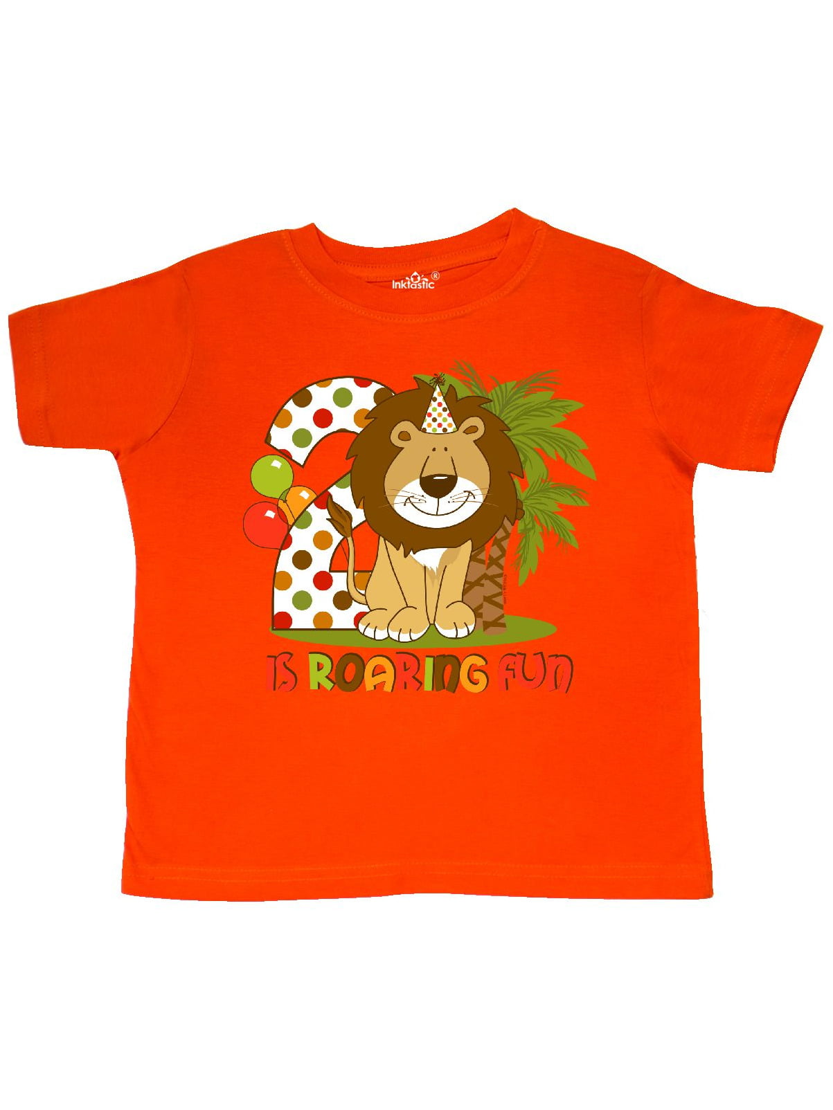 Inktastic Cute Lion 2nd Birthday Toddler T-Shirt King Of Jungle Safari Wild Zoo 