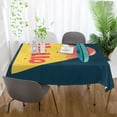 thumbnail image 3 of Yayeee Tablecloths 60" x 60" Rectangle Wrinkle Resistant Party Table Cover, Blue UFO, 3 of 8