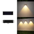 thumbnail image 2 of 1LED single-sided convex mirror transparent warm light solar lamp outdoor lamp household waterproof wall lamp garden balcony yard wall lamp solar wall lamp, 2 of 8