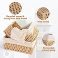 thumbnail image 4 of Cestas tejidas a mano para almacenamiento，3 Piezas Canastas para Baño Organizador,Organizadora de Almacenamiento,para Diseño Higiénico y Decorativo para Hogar, Dormitorio y Baño (beige),beige, 4 of 7