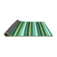 thumbnail image 2 of Ahgly Company Indoor Square Abstract Turquoise Blue Contemporary Area Rugs, 6' Square, 2 of 4