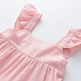 thumbnail image 4 of GYRATEDREAM Girls Dress Flutter Sleev Dress Kids Summer Clothes Solid Color Loose Fit Sundress Casual Midi Dresses, 4 of 8