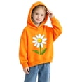 thumbnail image 5 of Cute Hoodies for Toddlers Girls Daisy Flower Print Pullover Sweatshirts Cool Casual Fall Winter Play Top Size 1-10, 5 of 7