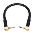 thumbnail image 1 of wonima44 CNCESS CESS-068 Short Audiophile Audio Cable 3.5mm TRS Right Angle Male to Male, 6 Inches, 1 of 1