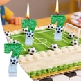 thumbnail image 4 of Green Glitter Number 0-9 Soccer Candles, Cake Decor Accessories for Soccer themed birthday parties, Game Day Celebrations And Sports Party Layout, 7, 4 of 7