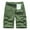 Olive Green, variant on WREESH Men's Cargo Shorts Summer Fashion Solid Color Casual Shorts Athletic Shorts Cargo Shorts Outdoor Workout Shorts Black