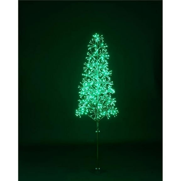 6' Green Starburst LED Tree