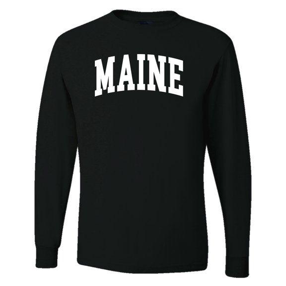 Wild Bobby State of Maine College Style Men Long Sleeve Shirt