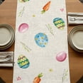 thumbnail image 5 of Table Runners 72 Inches Long Dress Scarves, Easter Farmhouse Kitchen Table Runner, Coffee Tablerunners, Blue Truck Eggs Bunny Vintage Art 14x72 Inch, 5 of 9