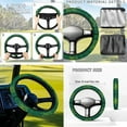 thumbnail image 5 of XYZCANDO Clover Golf Cart Seat Covers Golf Cart Steering Wheel Covers Golf Cart Flag 4 Set St. Patrick's Day Golf Cart Decor Club Car Seat Covers Steering Wheel Protector Mini Flags Green, 5 of 7