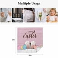 thumbnail image 5 of Happy Easter Cloth Napkins, Colorful Spring Eggs Pink Wooden Washable and Reusable Dinner Napkins Set of 2, Table Napkin for Kitchen Party Birthday Wedding Hotel Housewarming 20"x20", 5 of 9