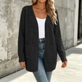 thumbnail image 6 of Ozmmyan Women's cardigan sweaters for womens Long Sleeve Open Front Loose Casual Solid with Pockets Fall Winter, 6 of 7