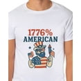 thumbnail image 4 of Fourth of July Men's T-Shirt 1776% American Patriotic Summer Novelty Funny Short-Sleeve Graphic Print Tee, 4 of 5