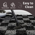 thumbnail image 4 of Pentantan 8ft x 10ft Shag Area Rugs for Living Room, Classic Checkered Fluffy Bedroom Carpet, Black & Gray, 4 of 7
