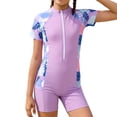 thumbnail image 5 of Cethrio Girls' Rash Guard Swimsuits, Summer Quick-drying 2 Piece Swim Shirts and Swim Bottoms Purple Size 8, 5 of 8