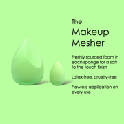 The Makeup Mesher- Makeup Blender for Beauty Application, Latex-Free Liquid and Dry Cosmetics, Cream, Powder, Soft Highly Dense Large and Mini Travel Sponge