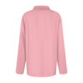 thumbnail image 6 of Polo Shirts for Womens V Neck Lapel Long Sleeve Tops with Collar Button Fall Loose Golf Casual Business Tunic Blouses Pink XL, 6 of 6