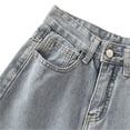 thumbnail image 4 of KAUOD Girls Baggy Jeans | Wide Leg Denim Pants, Children Elastic Waisted Distressed Pants with Pockets Streetwear Clothes, 4 of 9