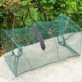 thumbnail image 7 of Crab Trap Bait Lobster Crawfish Shrimp Portable Folded Cast Net Magic Collapsible Fishing Traps Nets Accessories for Crabs Green, 7 of 7