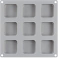 thumbnail image 1 of Moldes de jabón DIY 9 cavidades Molde de jabón cuadrado hecho a mano Moldes de jabón reutilizables Molde de jabón cuadrado para hornear Moldes de jabón de silicona cuadrados flexibles Grado, 1 of 5