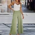 thumbnail image 2 of Dyegold Split Leg Pants For Women Plus Size Wide Leg High Waist Yoga Pants Casual Loose Summer Flowy Boho Beach Palazzo Pant, 2 of 8