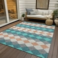 thumbnail image 6 of Addison Rugs Chantille Indoor/Outdoor Transitional Geometric Teal Washable Rectangle Rug, 9' x 12', 6 of 6