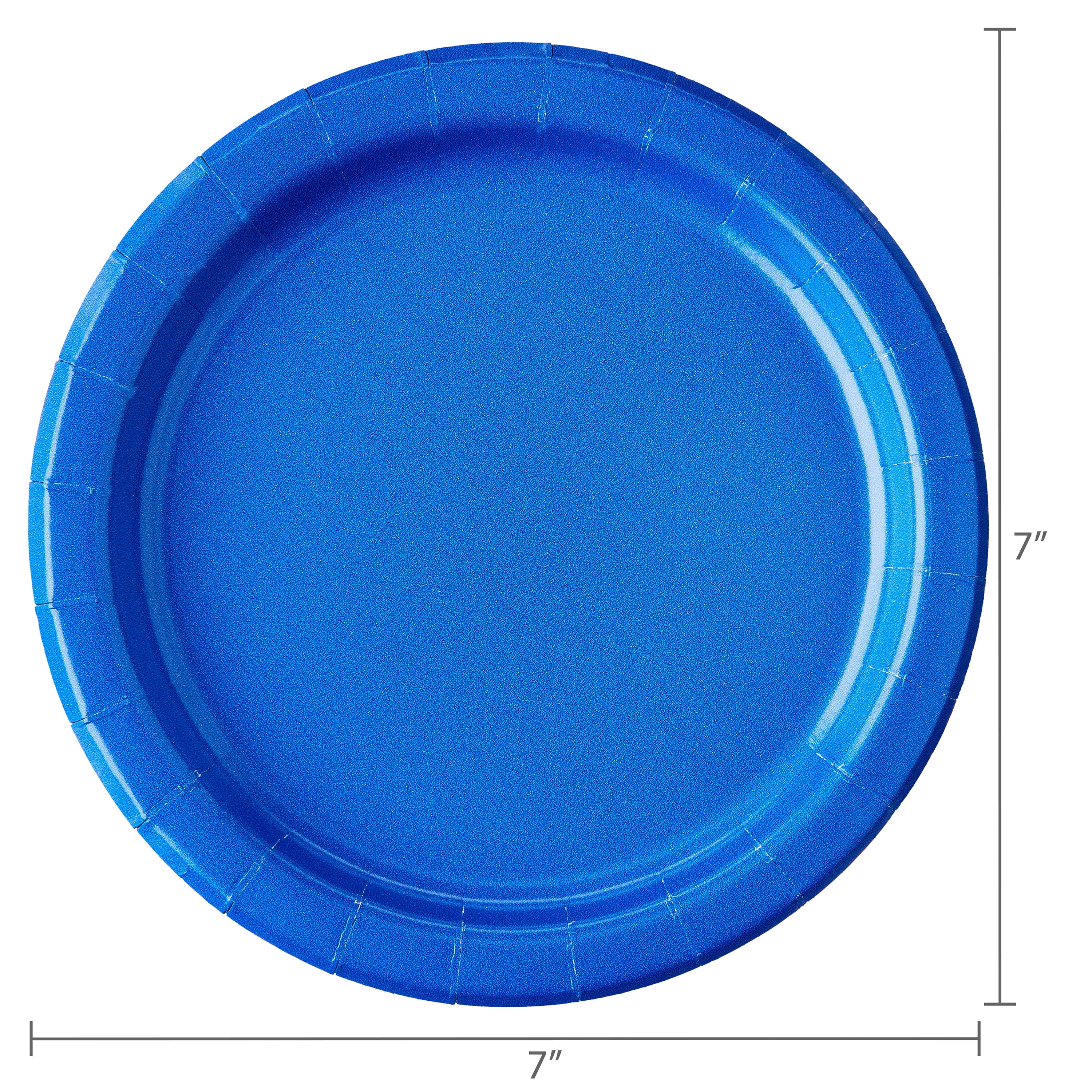 Disposable Paper Plates, 7", Blue, 70 Count, by Way To Celebrate