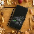 thumbnail image 5 of ELEHOLD Wallet Case for iPhone 15 Pro Max Folio Flip Case, Cute Pattern with Credict Card Slots Magnetic Clasp Soft Shockproof Leather Protective Case with Wrist Lanyard - Black Cat, 5 of 7