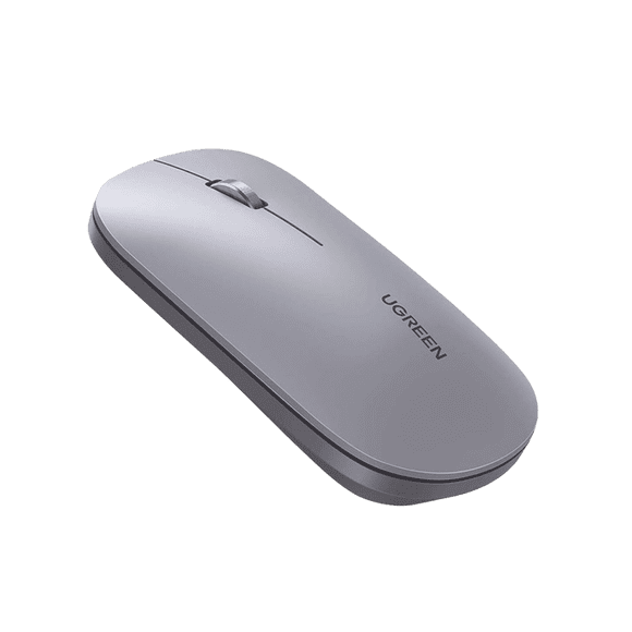 Mouse inalámbrico 2.4 GHz | Ultra Delgado y Silencioso | DPI 1000/1600/2000/4000 (Ajustable) | Alcance 10m| Contiene Receptor USB | Color Gris.