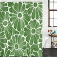 thumbnail image 3 of Green Spring Floral Waterproof Fabric Shower Curtain,Pastoral Flower Abstract Waterproof Fabric Shower Curtain for Bathroom Curtains Bathtubs Hotel Shower Curtains with 12 Hooks Small 36x78in, 3 of 8