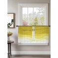thumbnail image 2 of Sheer Curtains 45 Inch Length 2 Panels Set for Kitchen, Ombre Yellow Waves Semi Sheer Curtains for Windows, Abstract Art Gradient Modern Voile Window Treatments Rod Pocket Curtain, 2 of 7