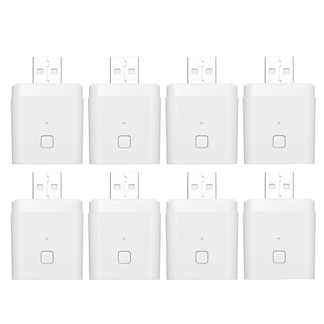 Riwcyla 8PCS 5V Wireless USB Smart Adapter Flexible and Portable Make USB Devices Smart via APP Voice Control Compatible with Home
