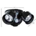 thumbnail image 2 of Dual Head Motion Sensor LED Wireless Security Light Outdoor Porch, Adjustable 360° Beam Angle, 2 of 6