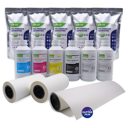 3 Rolls 24in DTF Film Rolls Printing Starter Supply Pack with DTF Powder