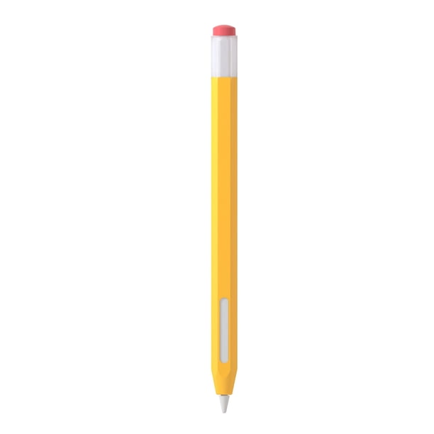 Para OS X Pencil Cover Estuche para lápices de protección total de silicona antideslizante con forma hexagonal de estilo retro lindo para OS X Retro Amarillo para OS X 2.ª generación