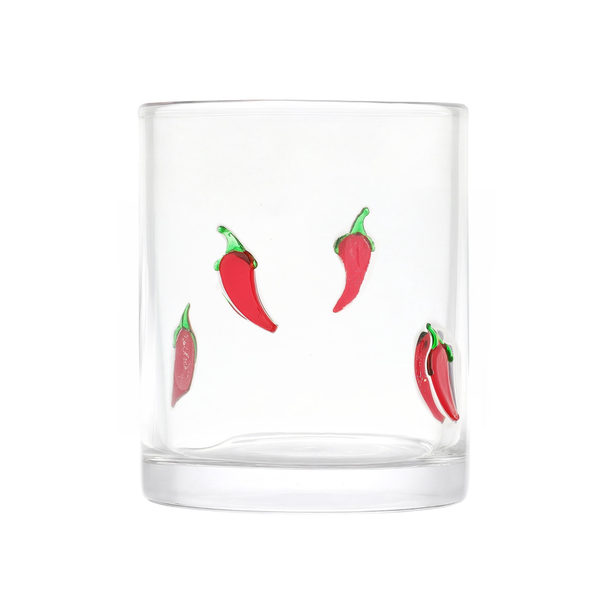 Thyme & Table 12 fl oz Red Chili Peppers Charm Drinking Glasses, Set of 2