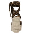thumbnail image 5 of YDN Women Round Toe Ankle Wrap Espadrilles Sandals Platform Wedge High Heels Pumps Comfortable Date Dressy Shoes Size 13 Leopard, 5 of 5