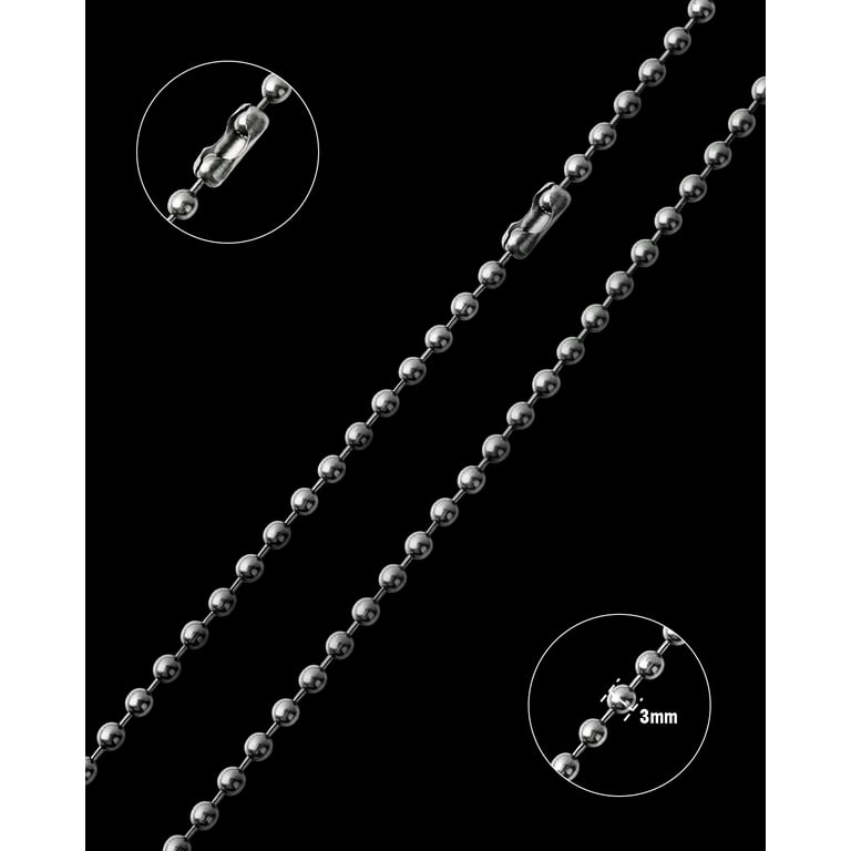 Titanium ball chain necklace deals