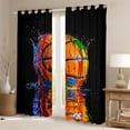 thumbnail image 2 of Homewish Cartoon Basketball Boys Blackout Curtains Set of 2 (52x84 Each), Modern Sports Player Window Curtains, Fashion Watercolor Curtains and Drapes, Curtains and Drapes Bedroom Decor, 2 of 6
