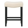 thumbnail image 4 of 24" Upholstered Saddle Seat Counter Stool in Beige, 4 of 7