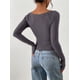 thumbnail image 5 of Camisas de Manga Larga PRETTYGARDEN Mujer Otoño 2025 Gris Oscuro, 5 of 8